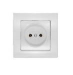 Розетка 1-м СП Бриллиант 16А IP20 без заземл. бел. UNIVersal 7947588