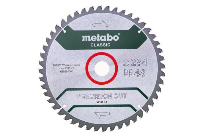 Диск пильный254х30 НМ 48WZ 5 отр. для торцовок Metabo 628061000