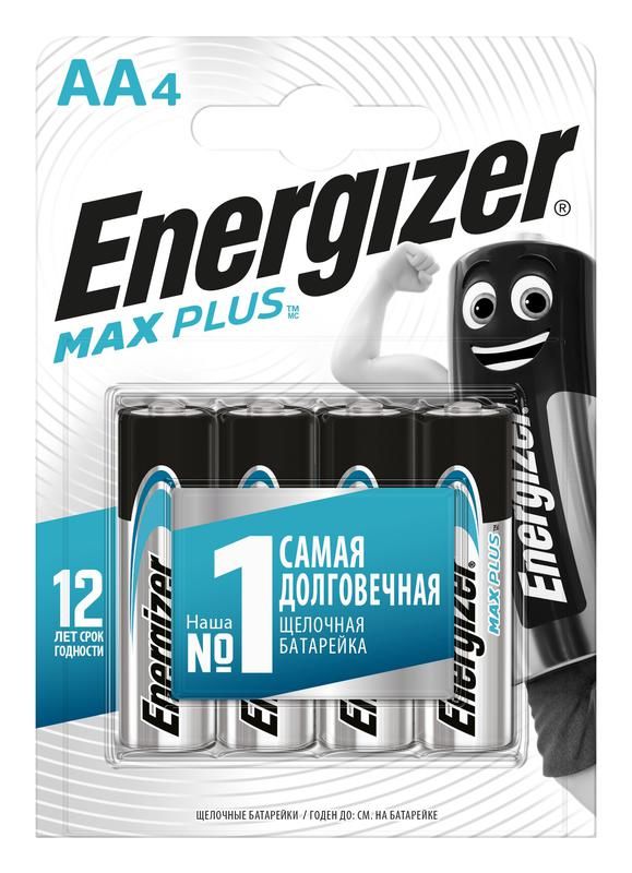 Элемент питания алкалиновый Max Plus LR6/316 BL4 (4/96) (блист.4шт) Energizer E301325004