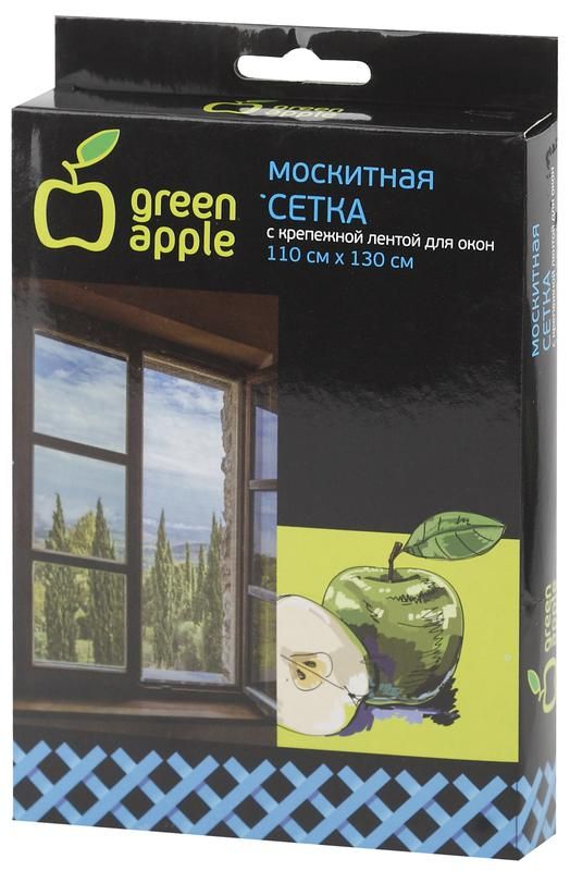 Сетка москитная для окон 110х130см (сетка + крепеж. лента) GBN002 Green Apple Б0032058