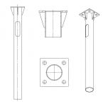 Деталь фундамента закладная для ОГКф-5 UMECON МК 90053 ФМ-0.108-1.25-140(10) фл. 190х190 грунт