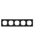 Рамка 5-местн. горизонт. VESNA черн. бархат LEZARD 742-4200-150