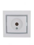 Розетка телевизионная проходная TV СП Mira бел./сер. LEZARD 701-0215-129