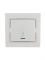 Переключатель проходной 1-кл. СП Mira 10А с подсветкой с бел. вставкой бел. LEZARD 701-0202-114