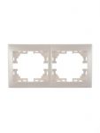 Рамка 2-м Mira горизонт. жемчуж./бел. перламутр. LEZARD 701-3000-147