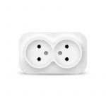Розетка 2-м ОП 10А IP20 без заземл. бел. IONICH 1417