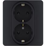 Розетка Inspiria 16А 250В 2х2P+E немецк. стандарт антрацит Leg 673753