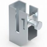 Скоба-держатель полосы с болтом, оцинкованный Скоба-держатель полосы с болтом, оцинкованный