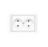 Розетка 2-м СП Валери 16А IP20 без заземл. бел. UNIVersal В0102
