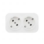 Розетка 2-м ОП Quteo 16А IP20 250В 2х2P+E с заземл. без защ. шторок бел. Leg 782233