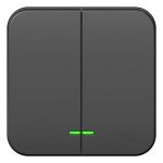 Выключатель 2-кл. ОП Blanca 10А IP20 (сх. 5) 250В с подсветкой с изолир. пластиной антрацит SE BLNVA105116