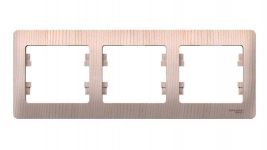 Рамка 3-пост. Glossa горизонт. сосна SE GSL001503