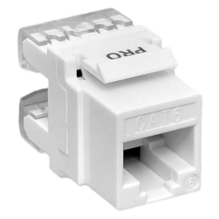 Модуль Keystone кат.6 RJ-45 неэкранированный 110 IDC 180град. бел. TeraLINK PRO EKF TRP-KSTN-180D-6UTP-WH