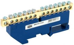 Шина нулевая на DIN-изол. ШНИ 6х9-14-Д-С IEK YNN10-69-14D-K07 Шина нулевая на DIN-изол. ШНИ 6х9-14-Д-С IEK YNN10-69-14D-K07